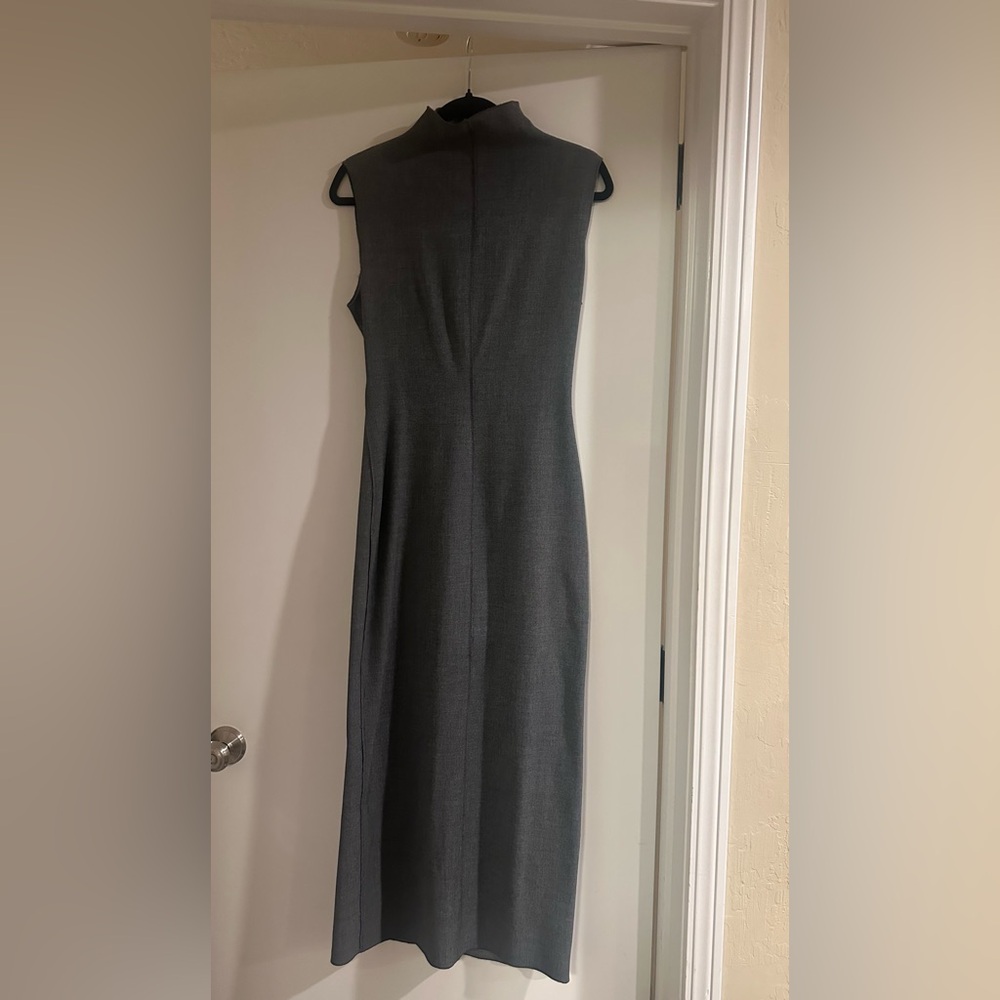 ZARA Elegant Gray Sleeveless Dress